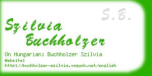 szilvia buchholzer business card